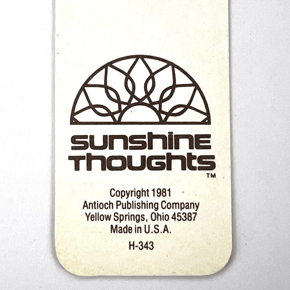 Vintage 1981 Frog Toad Bookmark Sunshine Thoughts Love Tassel Antioch‎ H-343